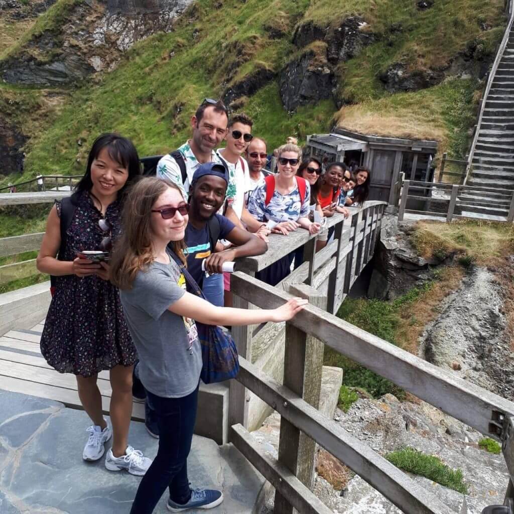 Language Experience students enjoying an excursion to Tintagel.