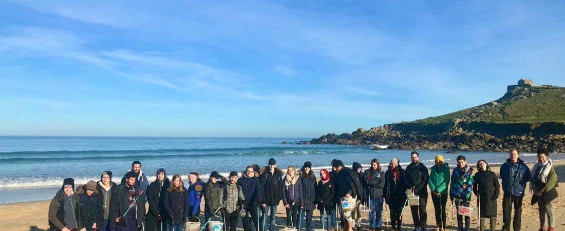 Beach clean at Porthmeor