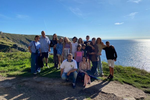 Family group on a coast walk.