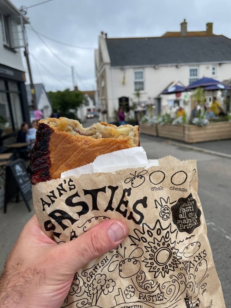 A pasty from Ann's Pasties, The Lizard.