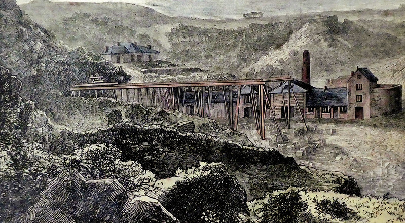 Illustration of a Serpentine Works in Poltesco, The Lizard.