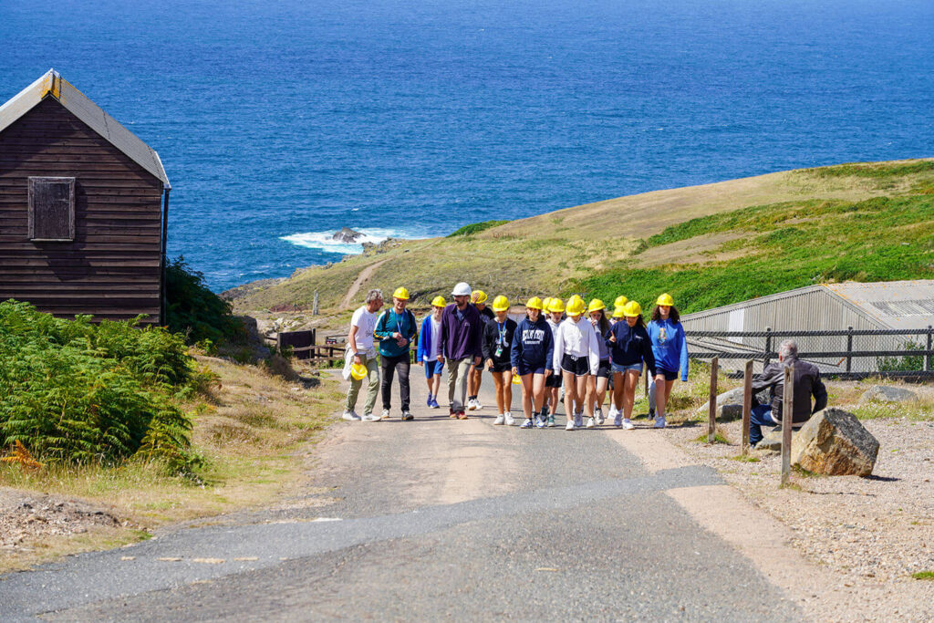 Summer school students touring Geevor Tin Mines.