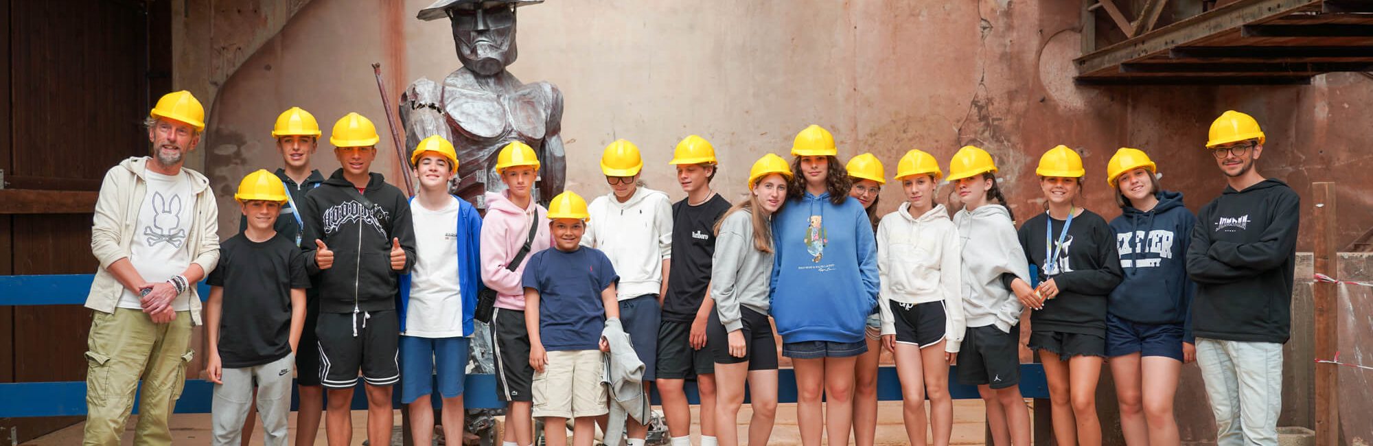 Junior Summer School group at Geevor Mine
