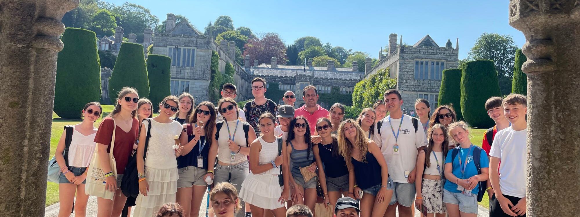 Junior Summer School group at Lanhydrock